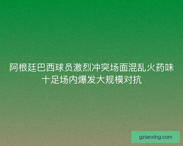 阿根廷巴西球员激烈冲突场面混乱火药味十足场内爆发大规模对抗